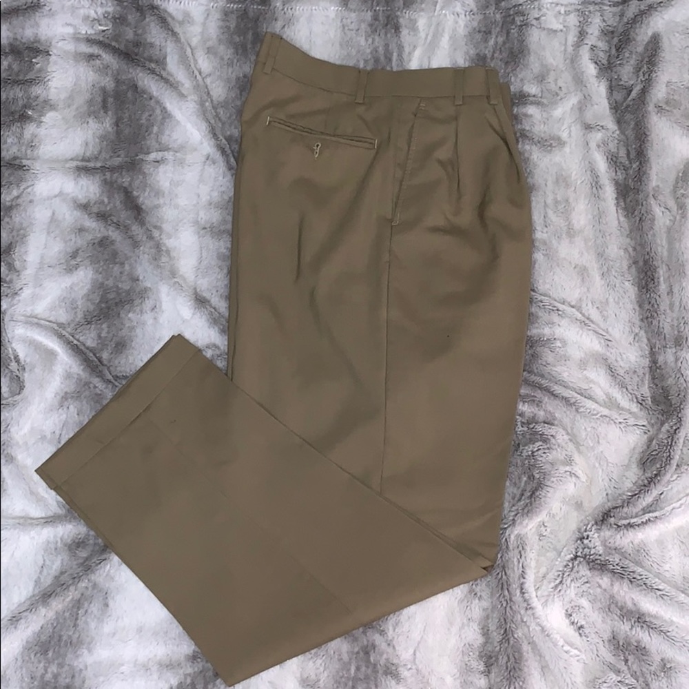 Cordovan & Grey Cuffed Khaki Pant